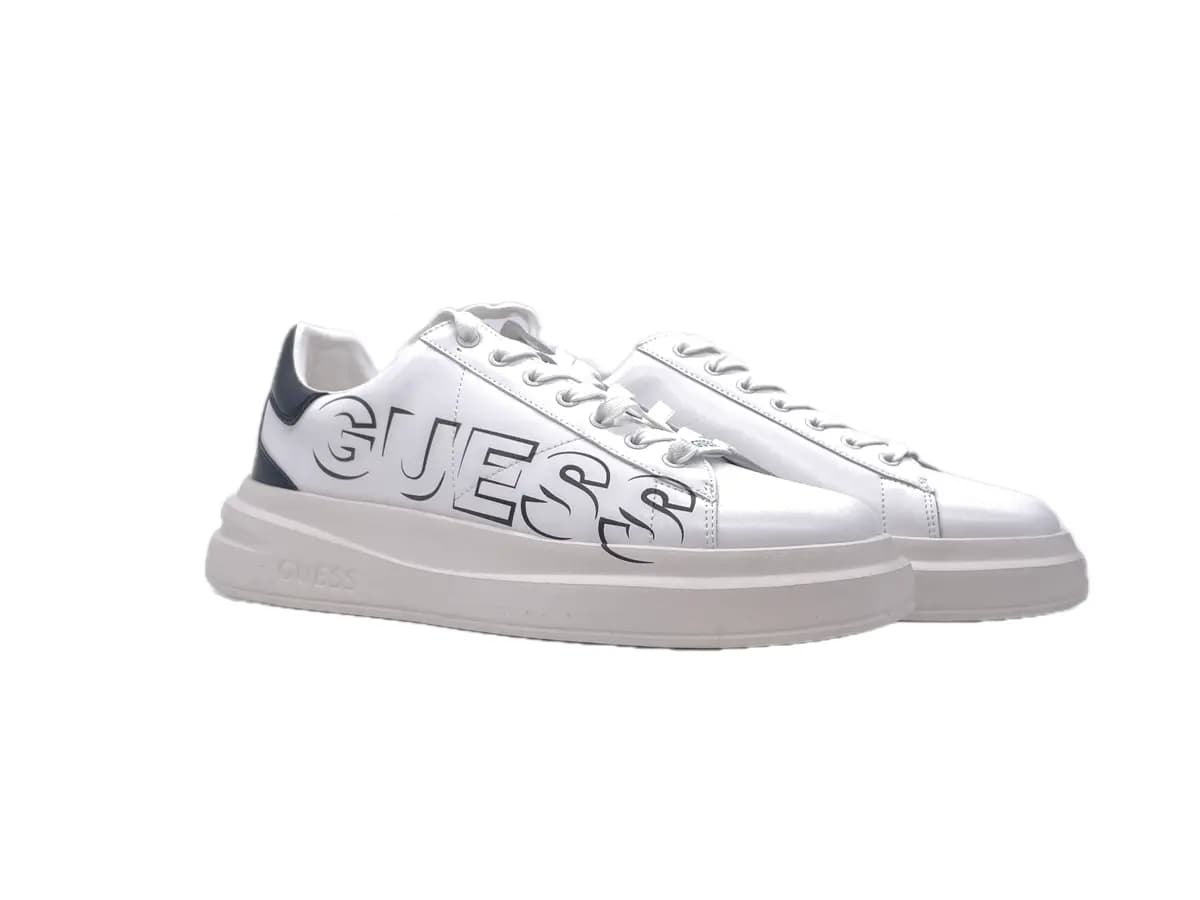 GUESS Sneakers Uomo White Black - 6