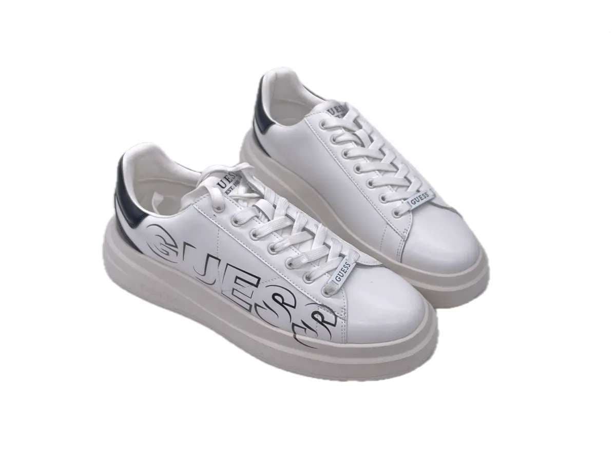 GUESS Sneakers Uomo White Black - 6
