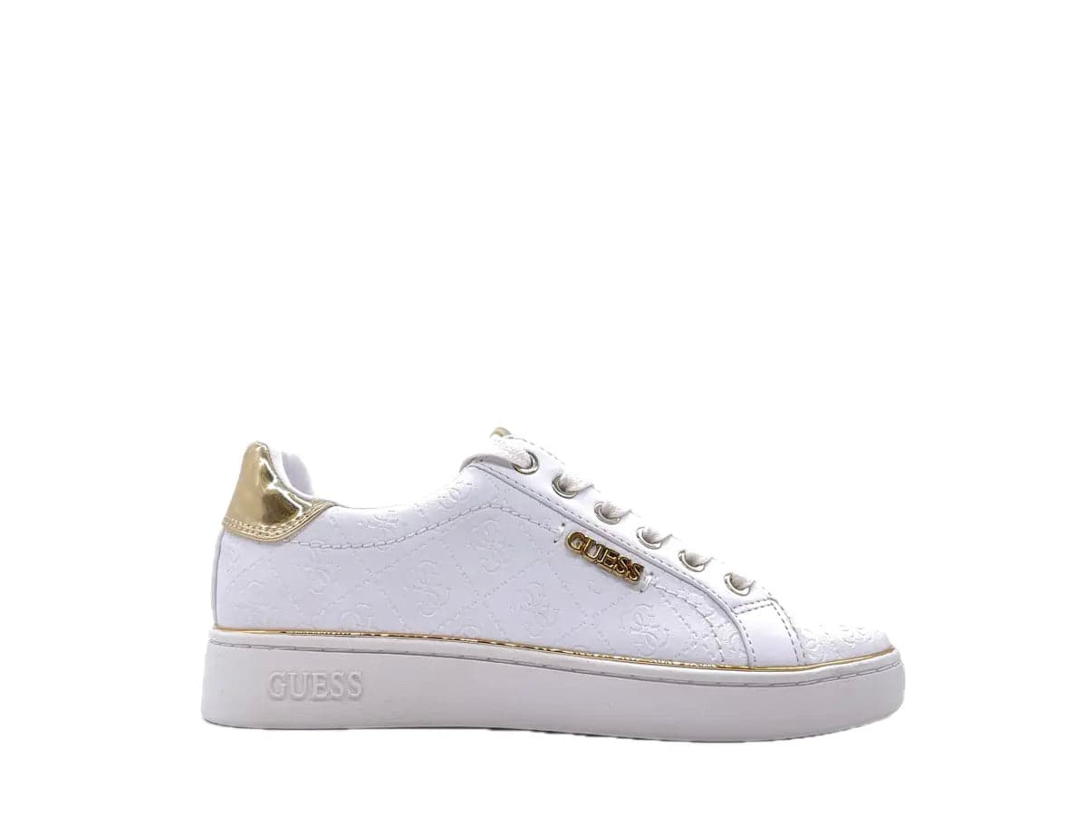GUESS Sneakers Donna Bianco Gold in Sneaker casual Calzature Durello - Agna, commercioVirtuoso.it
