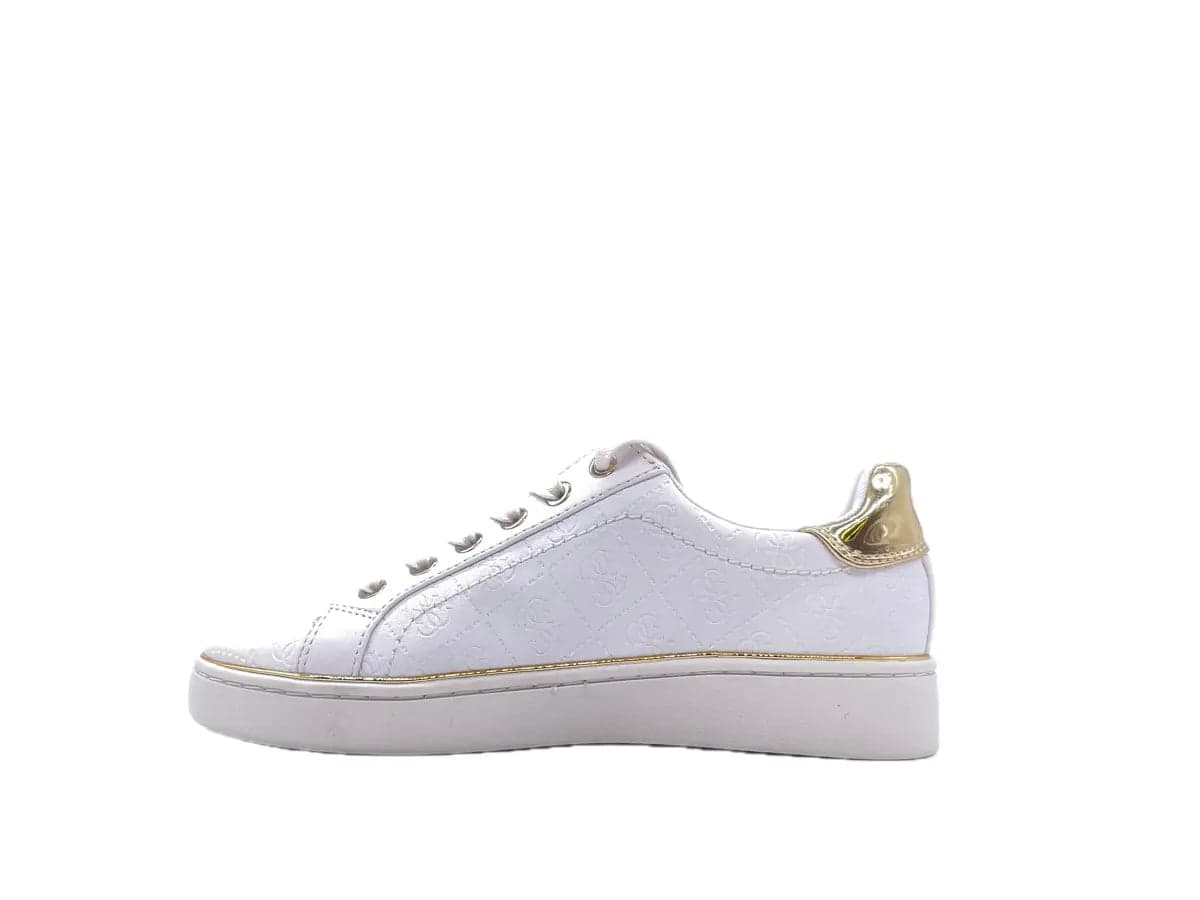 GUESS Sneakers Donna Bianco Gold in Sneaker casual Calzature Durello - Agna, commercioVirtuoso.it