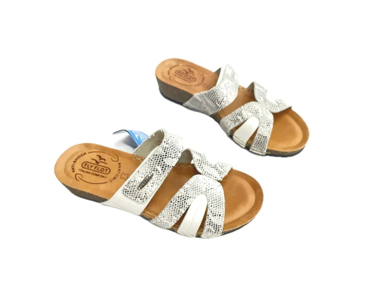 FLY FLOT Donna Ciabatta Aperta Capriana Bianco in Pantofole Calzature Durello - Agna, commercioVirtuoso.it