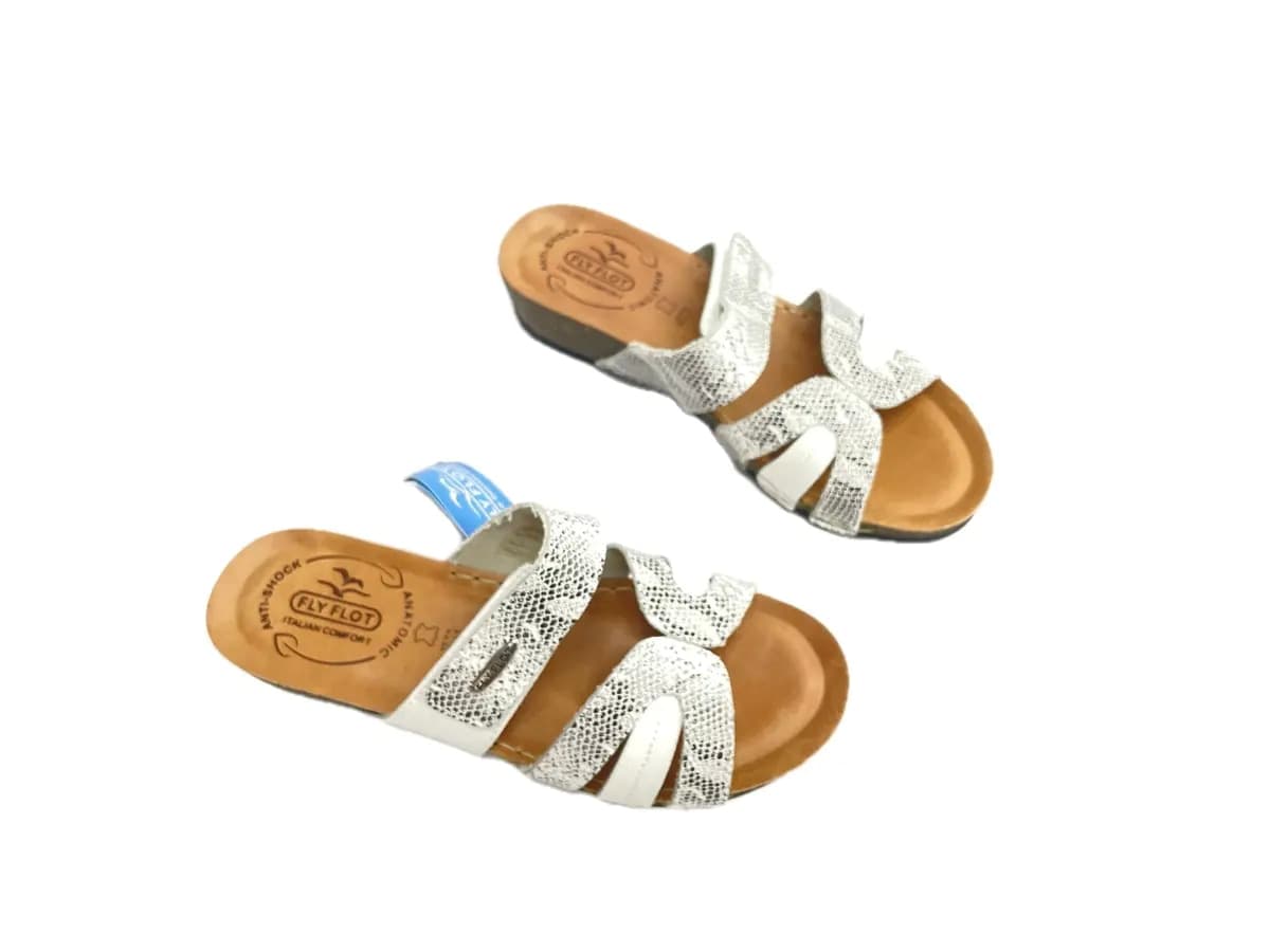 FLY FLOT Donna Ciabatta Aperta Capriana Bianco in Pantofole Calzature Durello - Agna, commercioVirtuoso.it