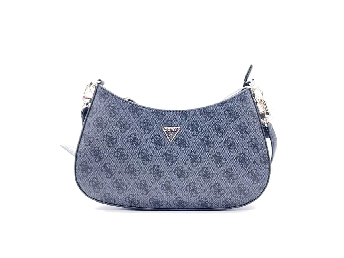 GUESS Borsa mezzaluna a spalla donna NOELLE II Coal Logo - 5