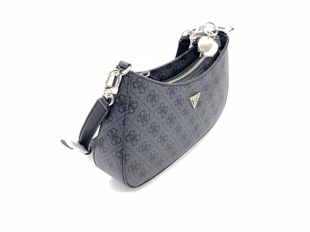 GUESS Borsa mezzaluna a spalla donna NOELLE II Coal Logo in Borse a spalla Calzature Durello - Agna, commercioVirtuoso.it