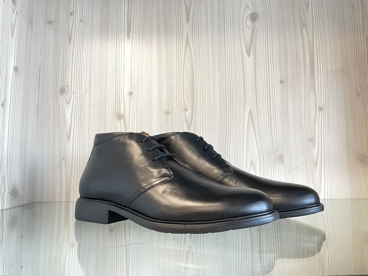 Fontana scarponcino uomo in pelle nera stringato Made in Italy - 4