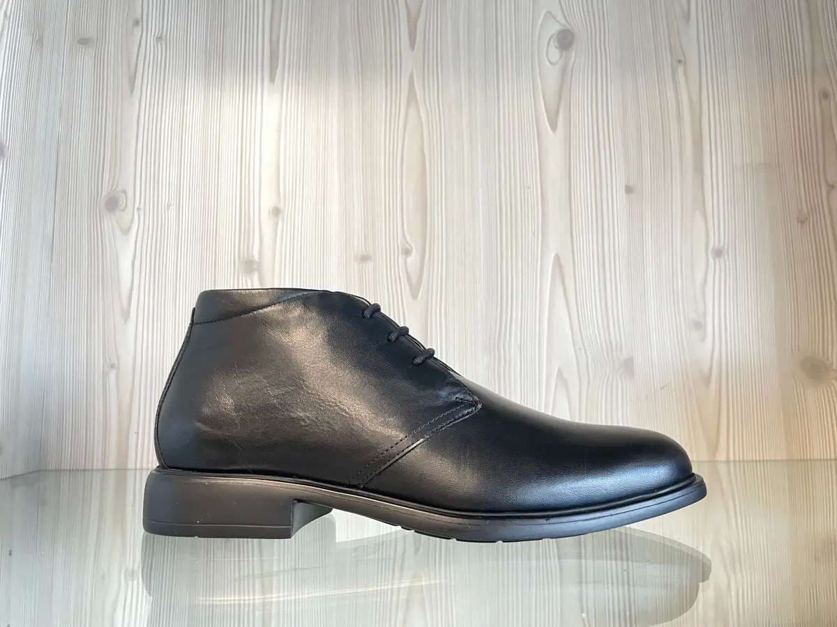 Fontana scarponcino uomo in pelle nera stringato Made in Italy in Scarpe stringate basse Calzature Durello - Agna, commercioVirtuoso.it