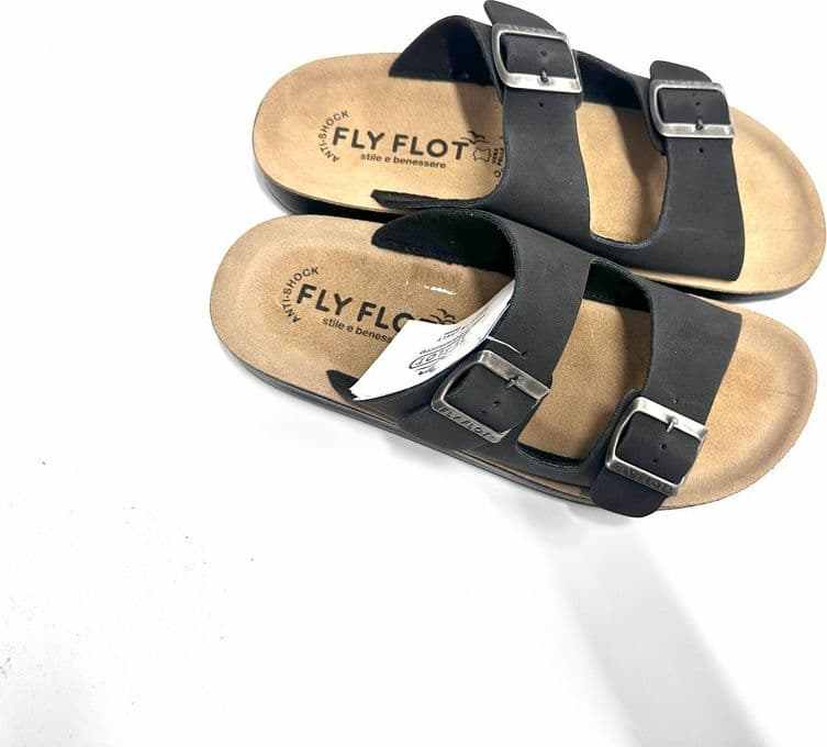 FLY FLOT Ciabatte uomo due fibbie Alvignano Nero in Pantofole Calzature Durello - Agna, commercioVirtuoso.it