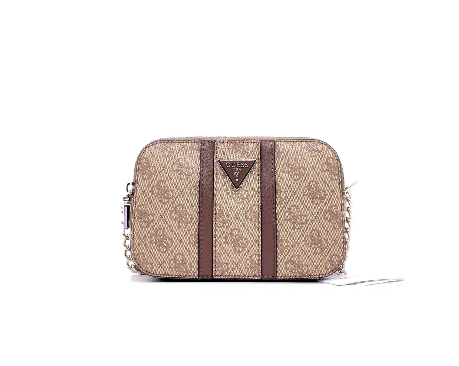 GUESS Borsa Mattoncino Noreen Latte Logo - 5
