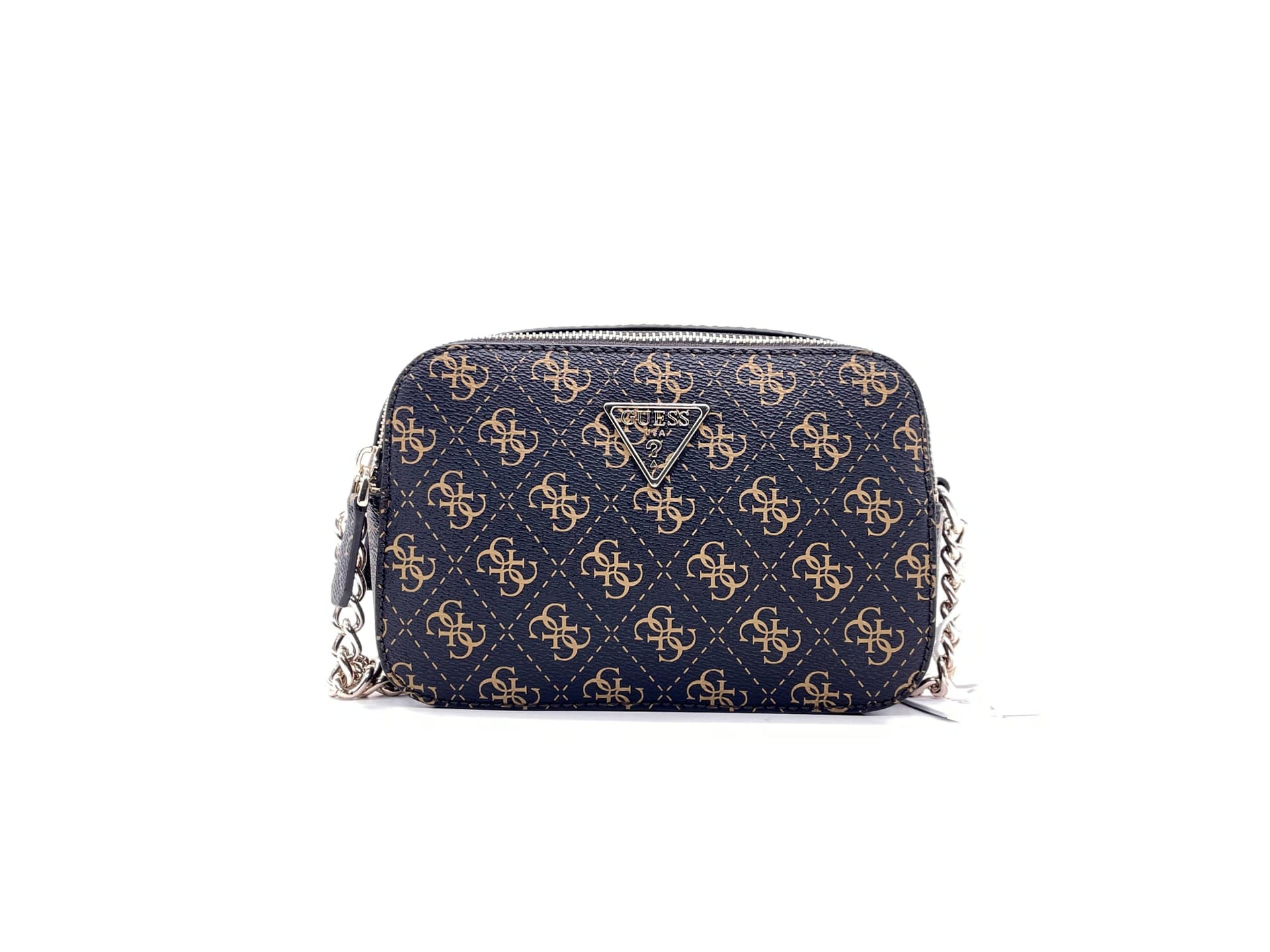 GUESS Borsa Mattoncino Noelle Brown Logo - 5