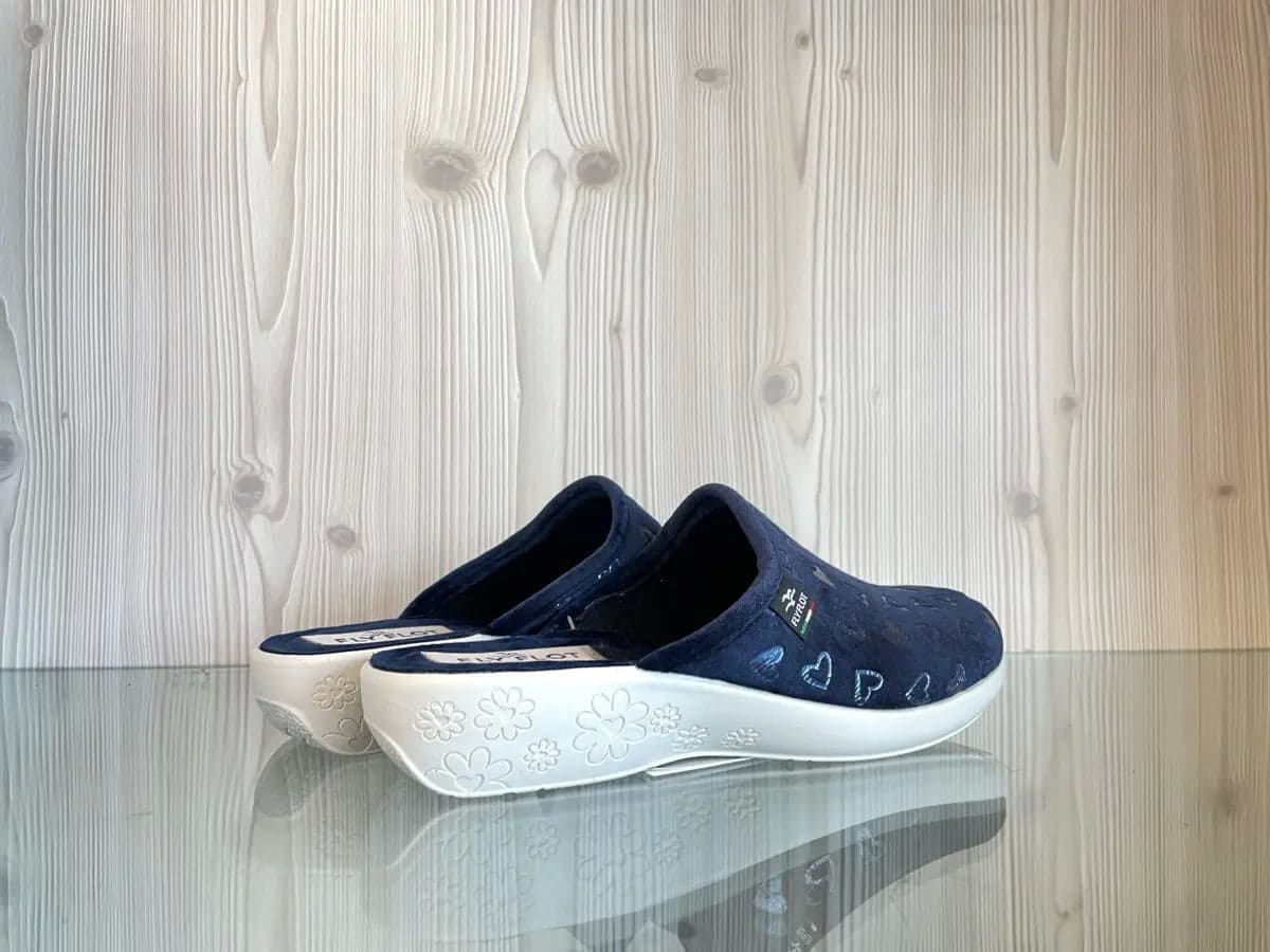 FLY FLOT Ciabatte Donna Basse Blu Esanatoglia in Pantofole Calzature Durello - Agna, commercioVirtuoso.it