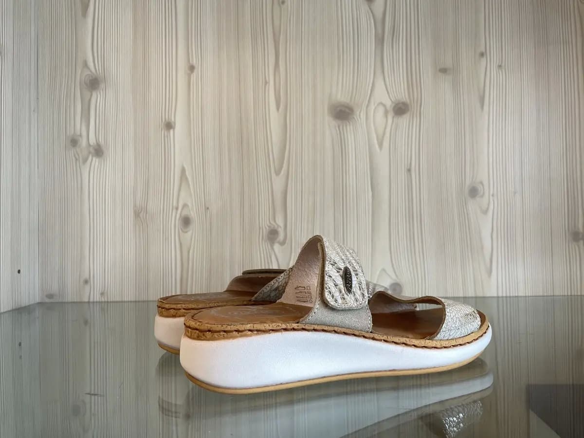 FLY FLOT Ciabatte Donna con Strappo Beige - 4