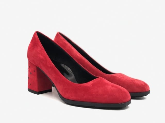 COLETTE Décolleté in camoscio rosso - 6