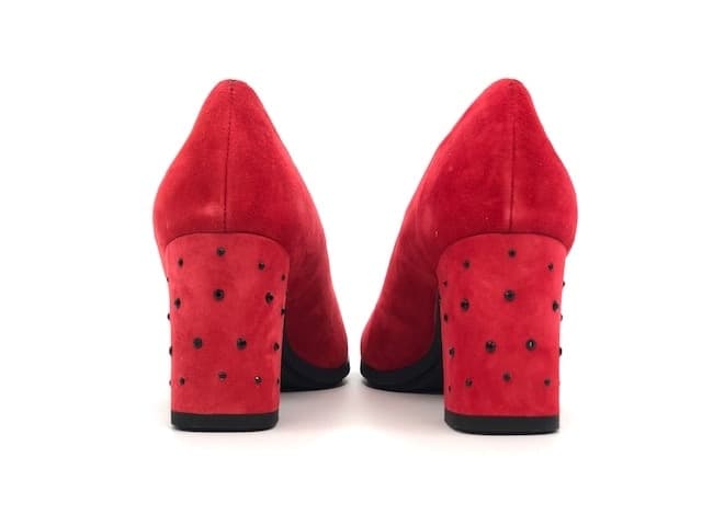 COLETTE Décolleté in camoscio rosso in Scarpe col tacco Calzature Durello - Agna, commercioVirtuoso.it