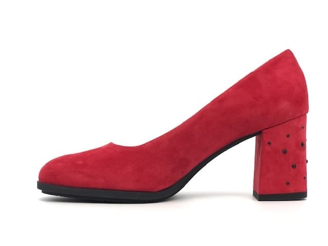 COLETTE Décolleté in camoscio rosso - 5