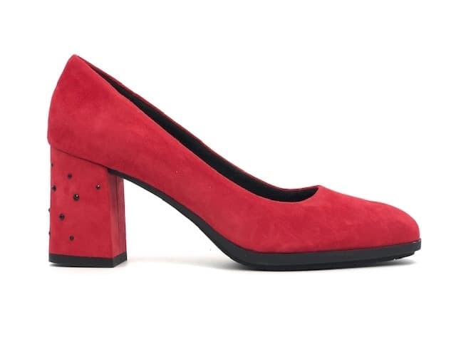 COLETTE Décolleté in camoscio rosso in Scarpe col tacco Calzature Durello - Agna, commercioVirtuoso.it