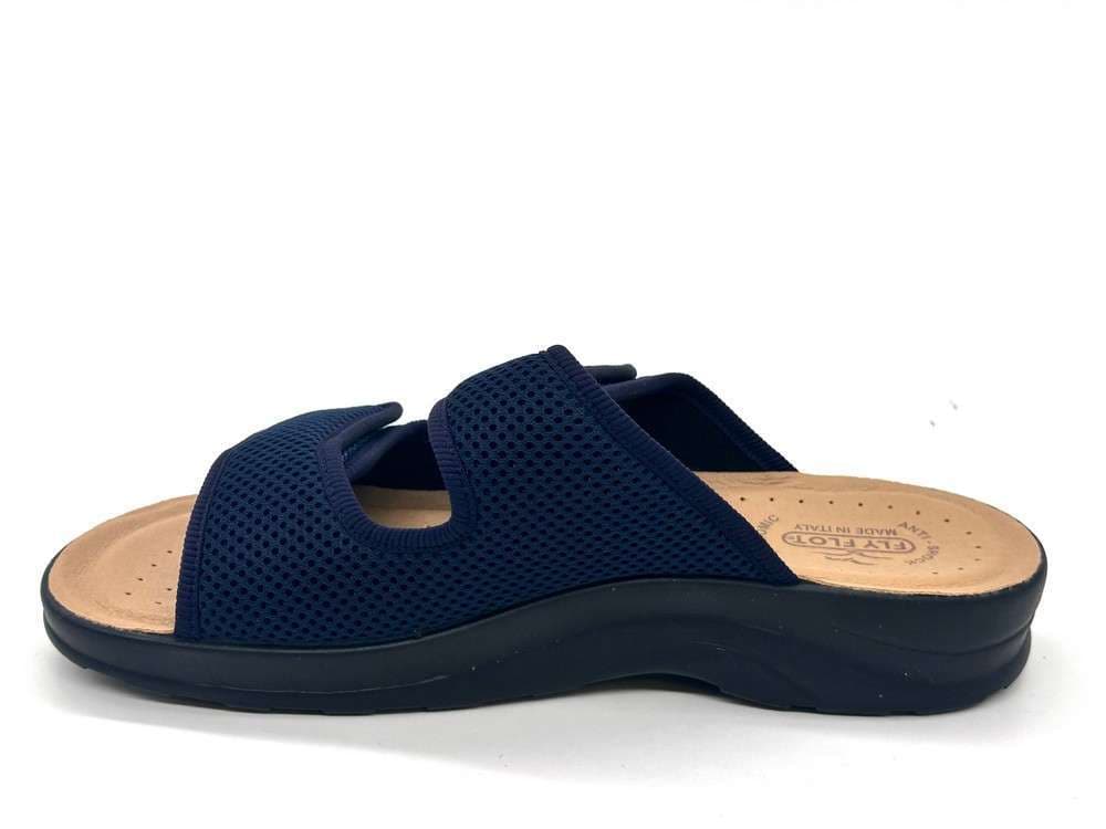 FLY FLOT Ciabatte uomo ALDENO con doppio strappo in tessuto blu in Pantofole Calzature Durello - Agna, commercioVirtuoso.it