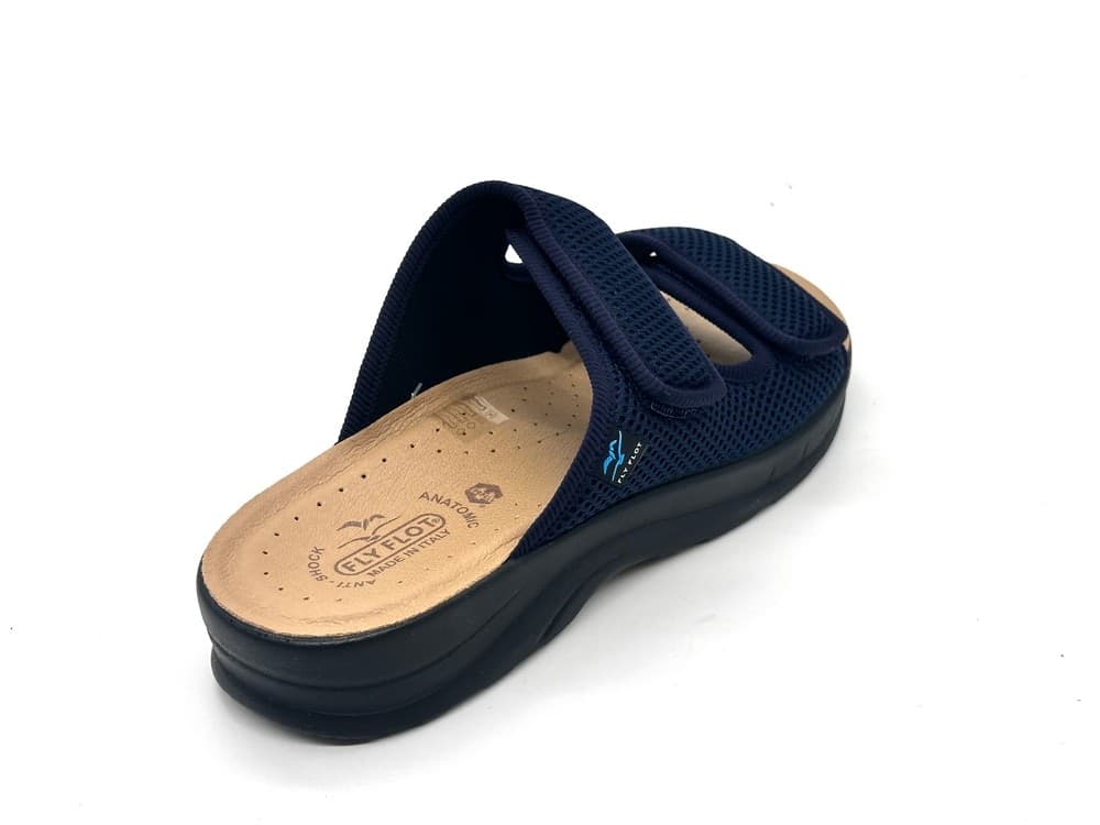 FLY FLOT Ciabatte uomo ALDENO con doppio strappo in tessuto blu - 4