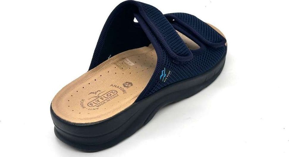 FLY FLOT Ciabatte uomo ALDENO con doppio strappo in tessuto blu - 4