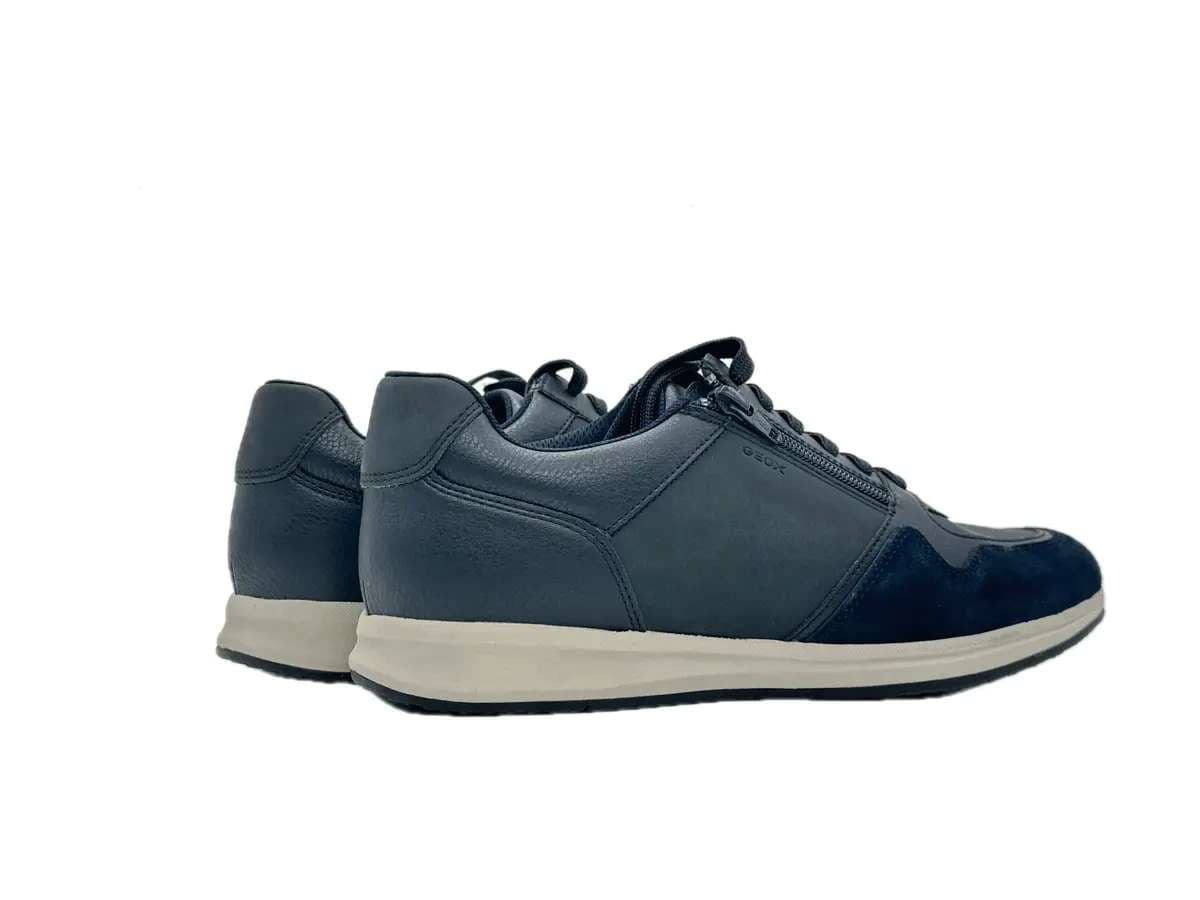 GEOX Sneakers uomo U AVERY A Nabuk Navy in Sneaker casual Calzature Durello - Agna, commercioVirtuoso.it