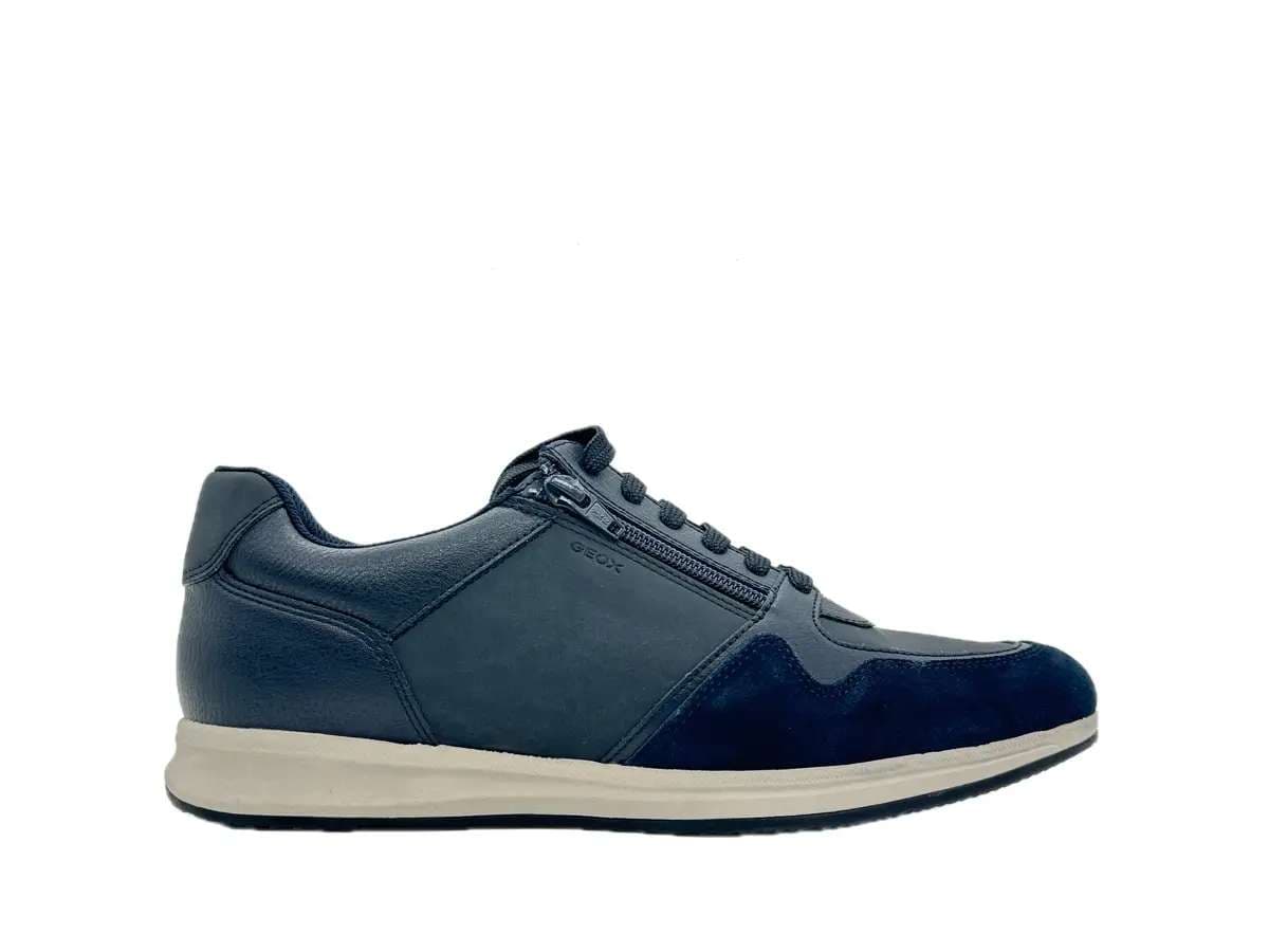 GEOX Sneakers uomo U AVERY A Nabuk Navy in Sneaker casual Calzature Durello - Agna, commercioVirtuoso.it