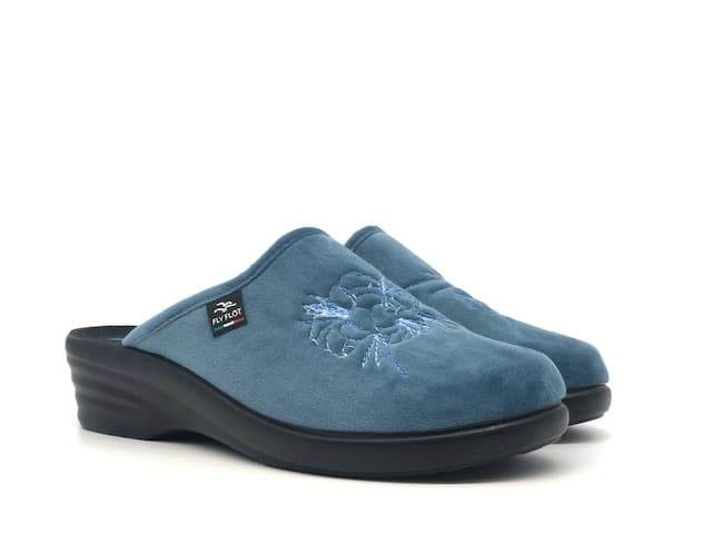 FLY FLOT Ciabatte donna con zeppa avio - 4