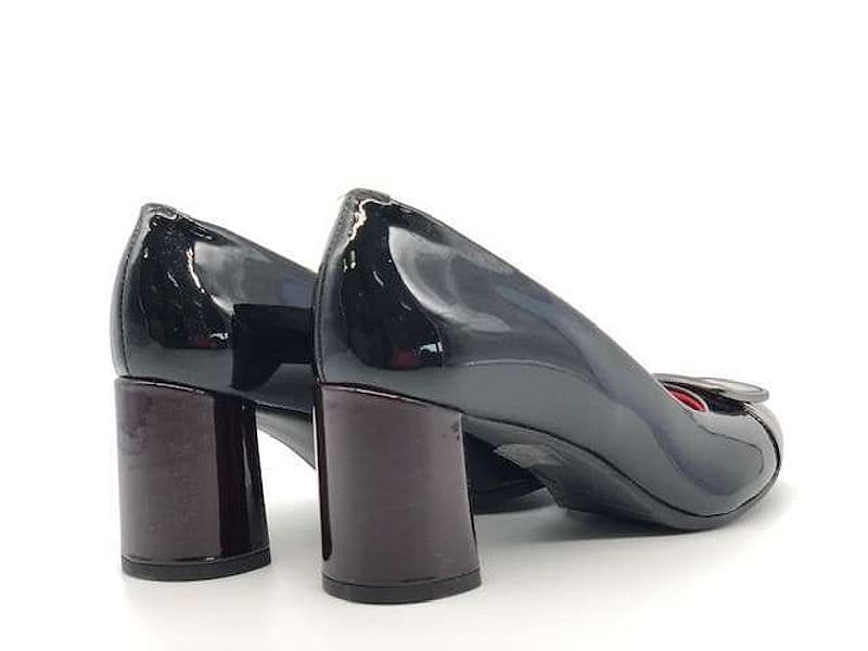 COLETTE Décolleté nero e bordò in pelle vernice in Scarpe col tacco Calzature Durello - Agna, commercioVirtuoso.it