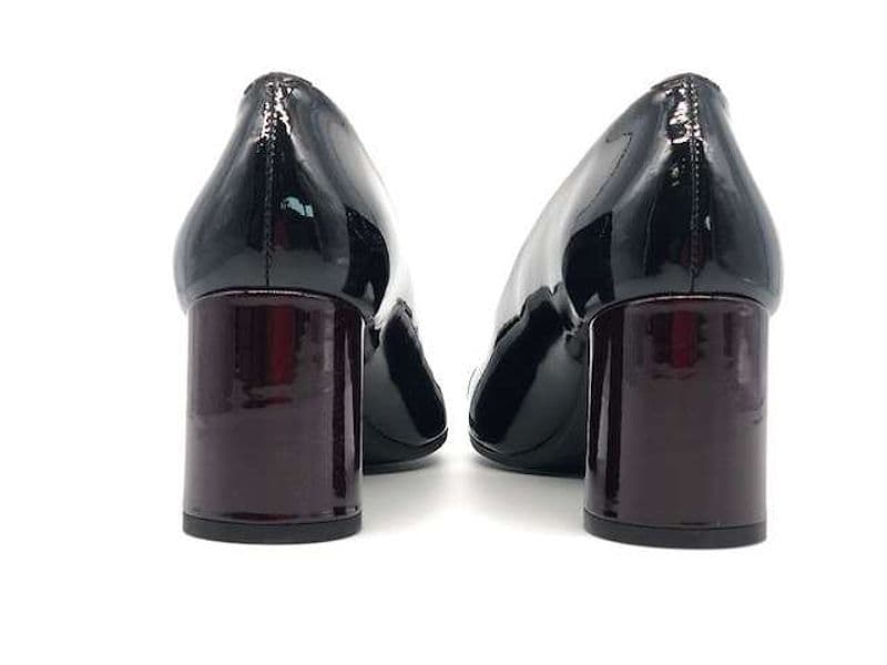 COLETTE Décolleté nero e bordò in pelle vernice in Scarpe col tacco Calzature Durello - Agna, commercioVirtuoso.it