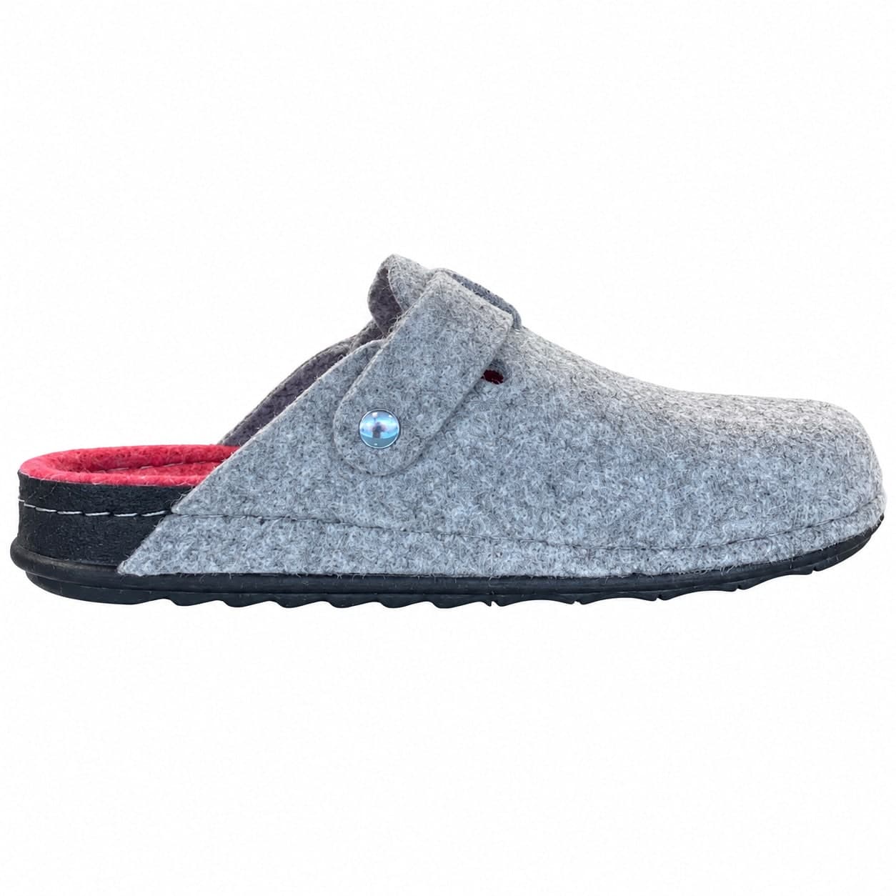 Grunland ciabatte chiuse donna Pila feltro lana rigenerata cenere amarena - 5