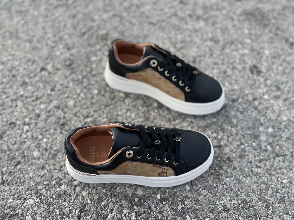 ALVIERO MARTINI 1Classe Sneakers Donna Balck Geo con Decorazioni sui lacci - 5