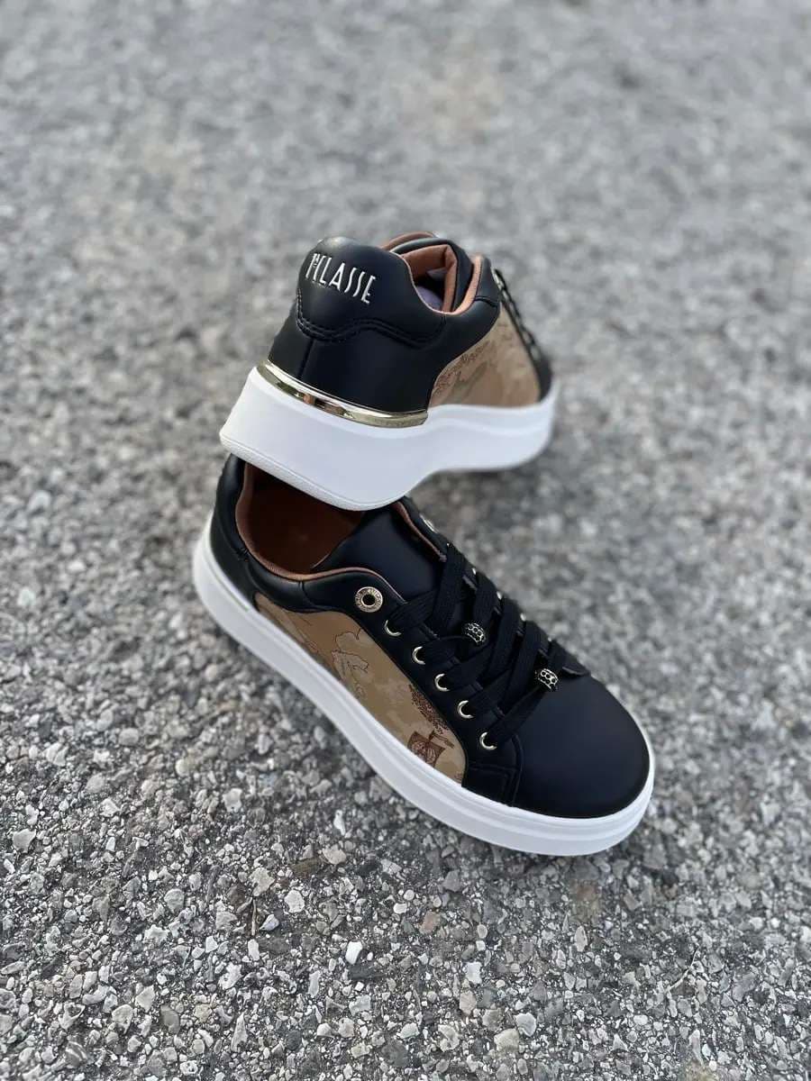 ALVIERO MARTINI 1Classe Sneakers Donna Balck Geo con Decorazioni sui lacci in Sneaker casual Calzature Durello - Agna, commercioVirtuoso.it