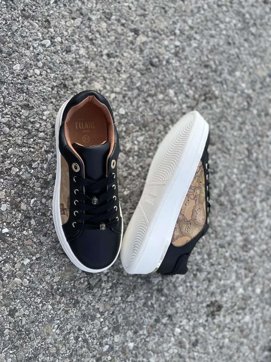 ALVIERO MARTINI 1Classe Sneakers Donna Balck Geo con Decorazioni sui lacci in Sneaker casual Calzature Durello - Agna, commercioVirtuoso.it