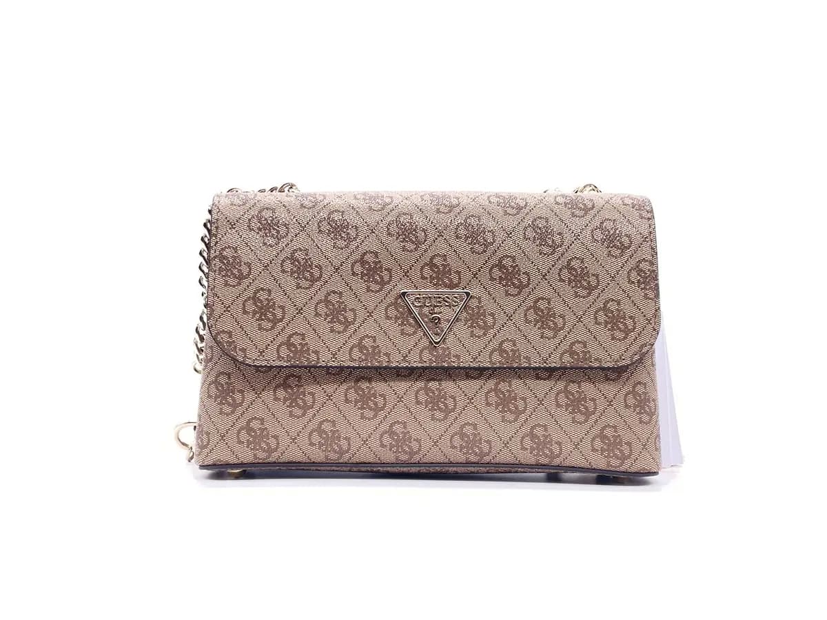 GUESS Borsa donna a tracolla ECO ERICA Latte Logo - 5