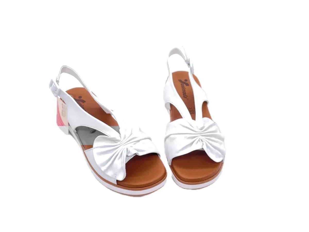 SUSIMODA Sandali Donna Bianchi in Pelle - 5