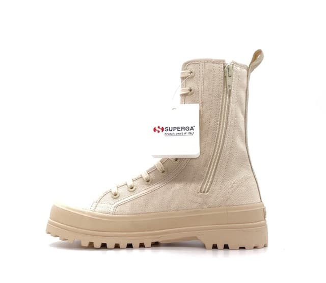 SUPERGA Anfibi donna alpine HIGH beige avorio - 4