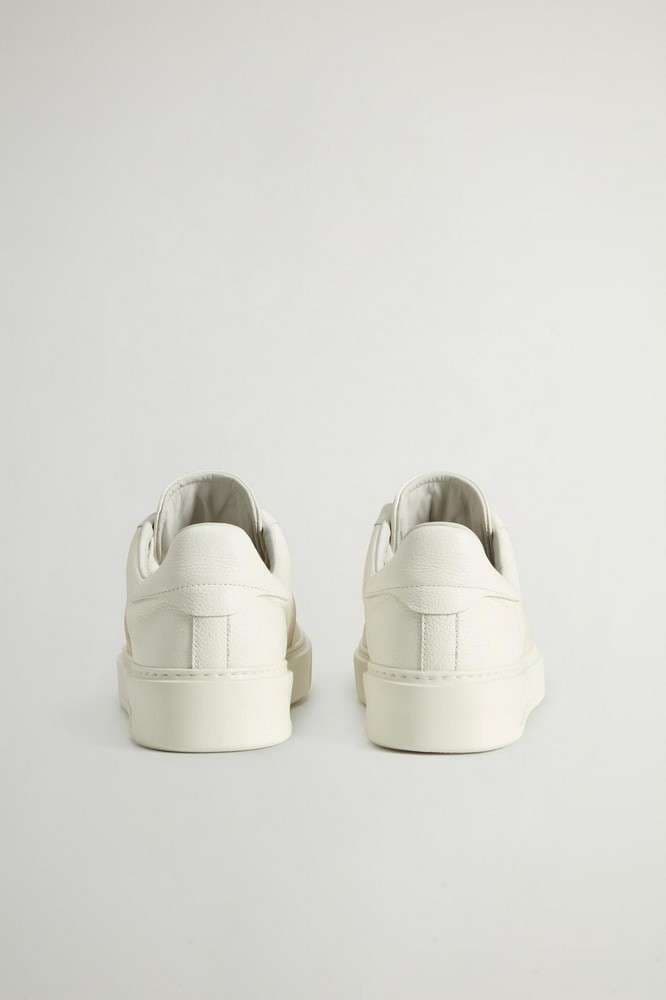 WOOLRICH Sneakers uomo in pelle beige in Sneaker casual Calzature Durello - Agna, commercioVirtuoso.it