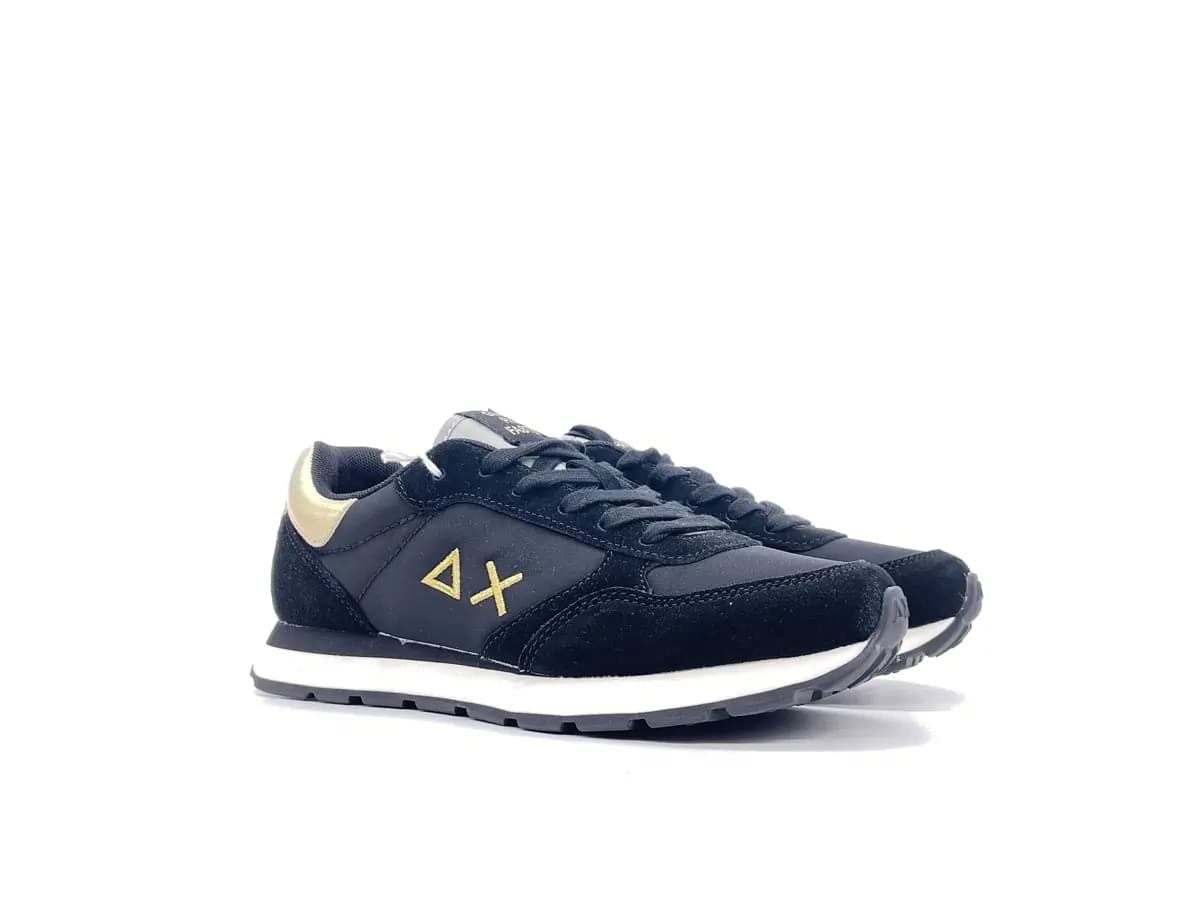 SUN68 Sneakers bambina GIRL'S ALLY SOLID Z43402K11 nera e oro - 5