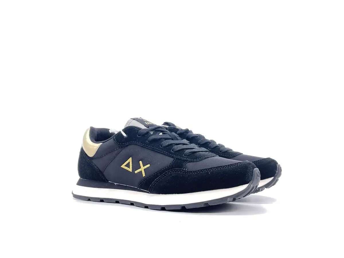 SUN68 Sneakers bambina GIRL'S ALLY SOLID Z43402K11 nera e oro - 5