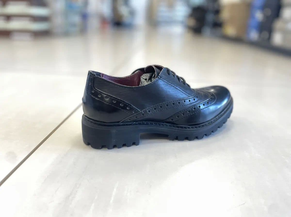 TRATTI DI DONNA Francesina Platform in pelle nera abrasivata e opaca in Scarpe col tacco Calzature Durello - Agna, commercioVirtuoso.it