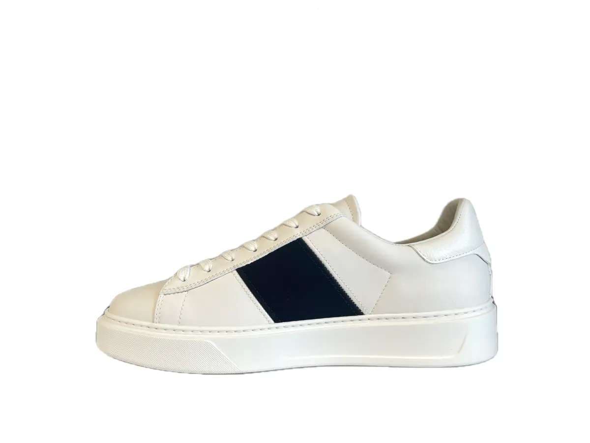 WOOLRICH Sneakers uomo pelle bianco blu in Sneaker casual Calzature Durello - Agna, commercioVirtuoso.it
