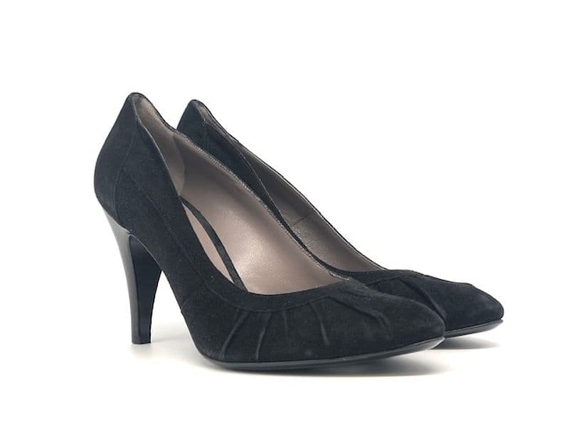WANDA D ARAGONA Décolleté in pelle scamosciata nera - 6