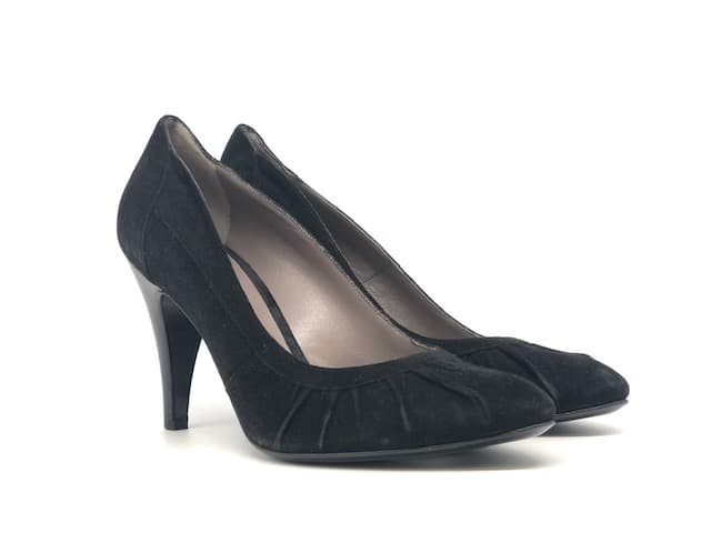 WANDA D ARAGONA Décolleté in pelle scamosciata nera - 6