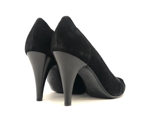 WANDA D ARAGONA Décolleté in pelle scamosciata nera in Scarpe col tacco Calzature Durello - Agna, commercioVirtuoso.it