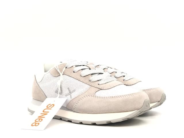 SUN68 Sneakers Girl's Ally Glitter Bianco in prodotto Calzature Durello - Agna, commercioVirtuoso.it