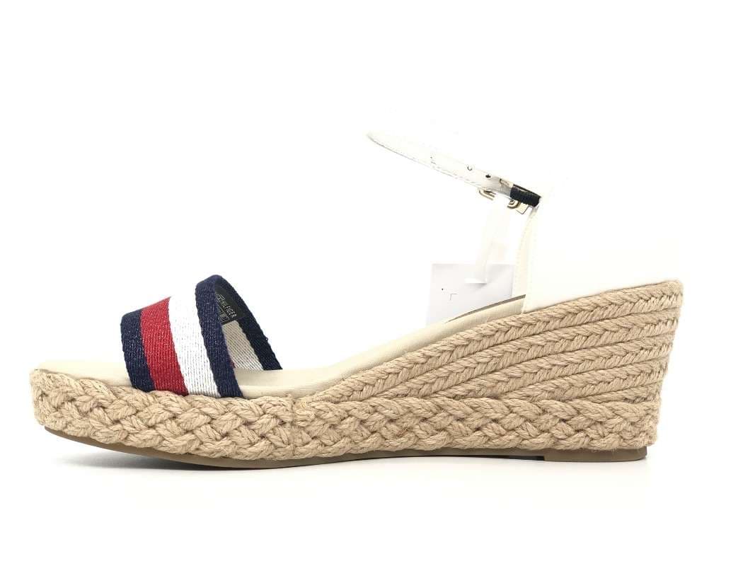 TOMMY HILFIGHER Sandalo donna bianco Shimmery Ribbon Mid in Sandali moda Calzature Durello - Agna, commercioVirtuoso.it