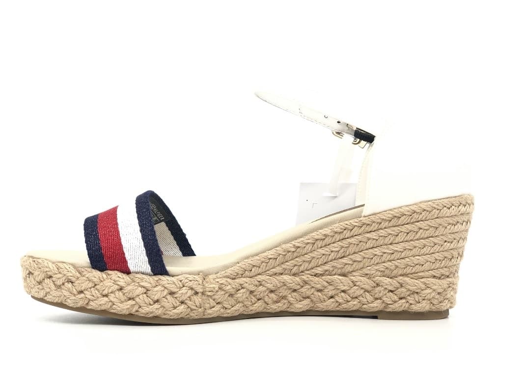 TOMMY HILFIGHER Sandalo donna bianco Shimmery Ribbon Mid in Sandali moda Calzature Durello - Agna, commercioVirtuoso.it