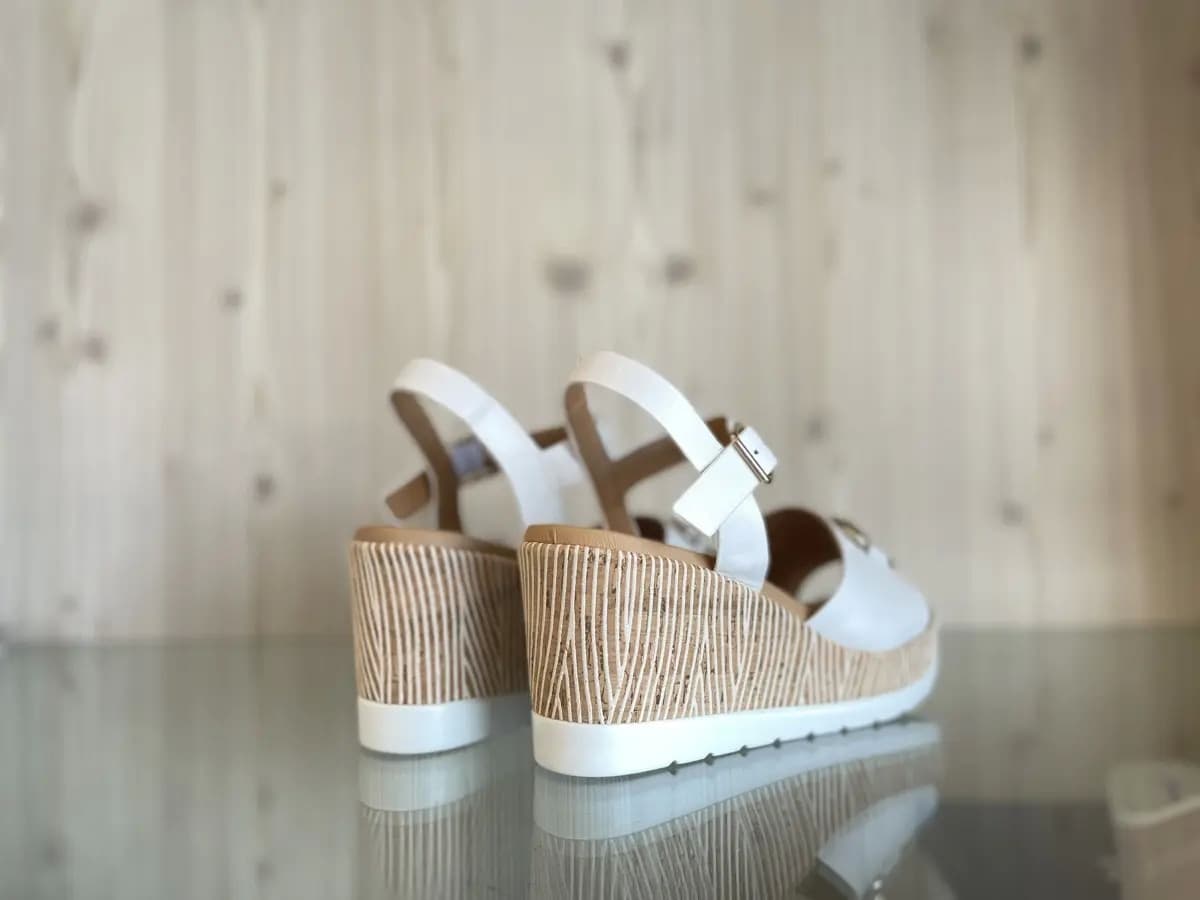Studio Moda Sandali Donna con Zeppa bianco in Sandali moda Calzature Durello - Agna, commercioVirtuoso.it