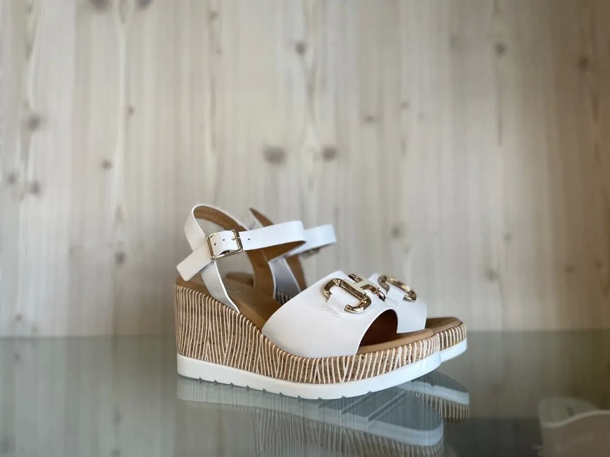 Studio Moda Sandali Donna con Zeppa bianco in Sandali moda Calzature Durello - Agna, commercioVirtuoso.it