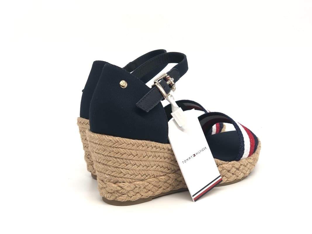 TOMMY HILFIGHER Sandalo donna Shimmery Ribbon Mid Desert Sky in Sandali moda Calzature Durello - Agna, commercioVirtuoso.it