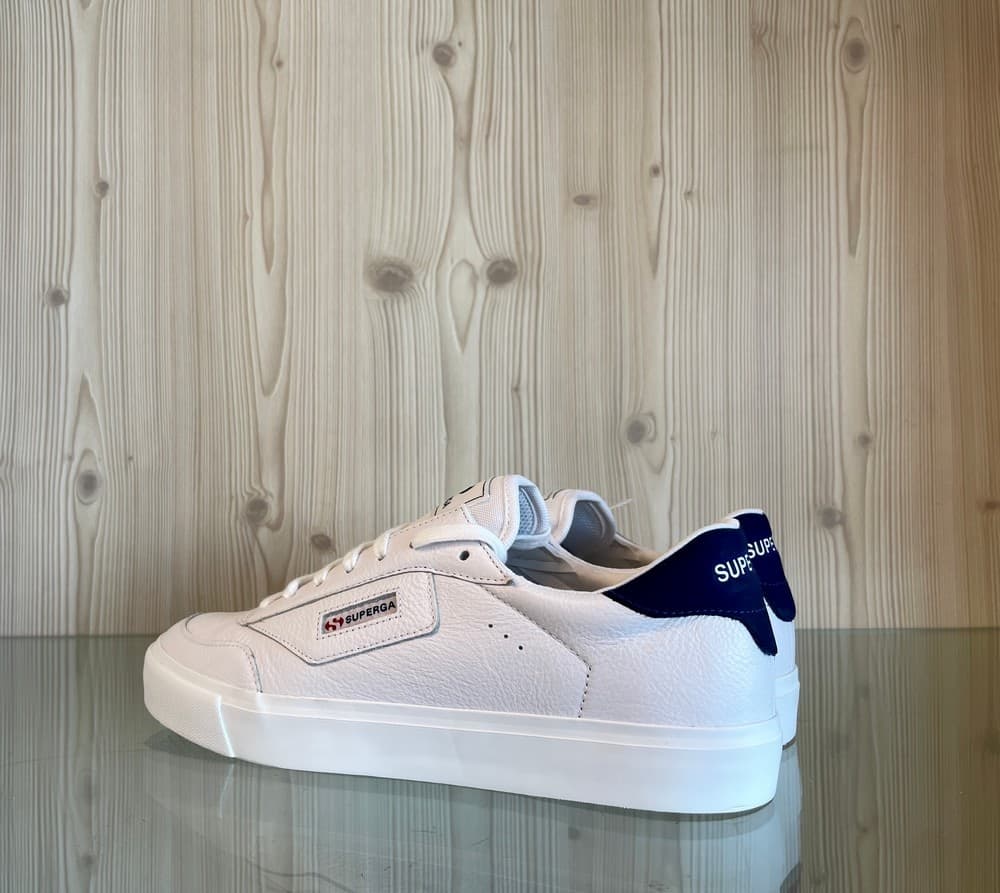 SUPERGA Sneakers Uomo Court Bianco Blu in Sneaker casual Calzature Durello - Agna, commercioVirtuoso.it