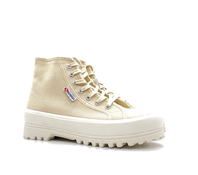 SUPERGA Sneakers alta donna alpine beige light eggshell - 5
